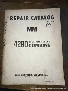 MINNEAPOLIS MOLINE MM 4290 COMBINE PIEZA MANUAL R-2091A OLIVER COCKSHUTT 542 1965 - Imagen 1 de 2