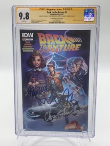 SIGNED 3X FOX LLOYD WILSON Back To The Future #1 IDW CGC 9.8 Yellow Label Color! - Picture 1 of 4