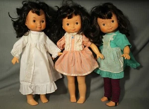 Triplets 3 vintage Fisher Price 16" Lalki My Friend Jenny Baby Dolls Bardzo ładne - Zdjęcie 1 z 5