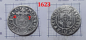 European Renaissance Medieval Era SILVER POLTORAK 1/24 thaler 1623 year #833