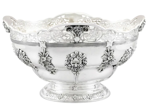 Antique George V Sterling Silver Presentation Bowl 1918 Cover