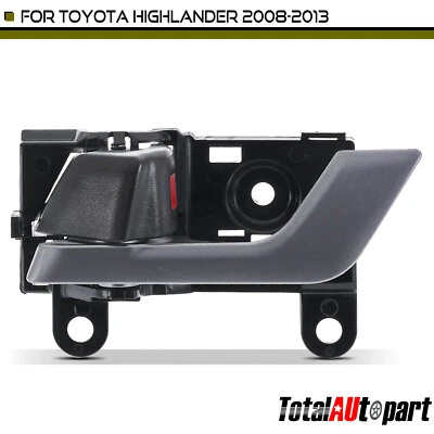 Черная внутренняя дверная ручка для переднего/заднего водителя Toyota Highlander 2008-2013 годов выпуска - Изображение 1 из 4
