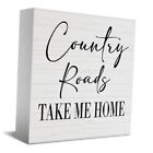 Country Home Farmhouse Sign Desk Decor Wooden Box Sign Housewarming Multi594