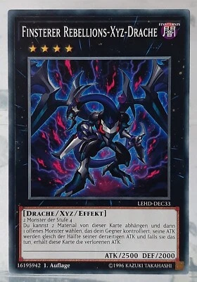 Finsterer Rebellions-Xyz-Drache - LEHD-DEC33 - Legendary Hero Decks - DE/NM - Bild 1 von 3