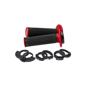 DOMINO LOCK ON D200 GRIPS MX MOTOCROSS DIRTBIKE BLACK/RED 7/8" DIAMETER - Picture 1 of 3