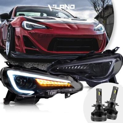 VLAND LED DRL Headlights For Toyota 86 Scion FR-S Subaru BRZ Head Lamps Assembly - Image 1 of 4
