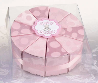 10 cajas de rebanadas de pastel rosa Foto 1 de 2