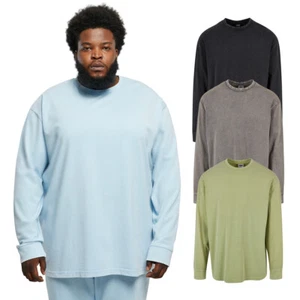 Urban Classics Heavy Boxy Acid Wash Longsleeve Shirt Pullover Sweater Waschung - Picture 1 of 40
