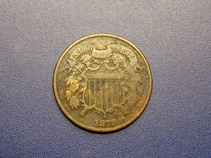 1870 Two Cent Piece - Picture 1 of 2