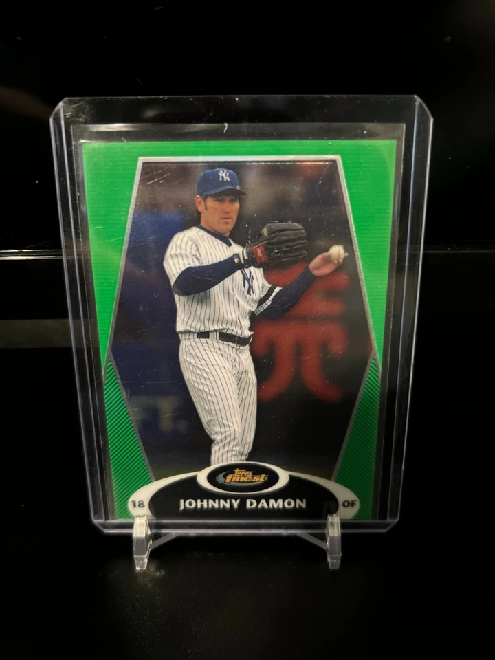 2008 Topps Finest Johnny Damon Green Refractor /199 Yankees - Image 1 of 2