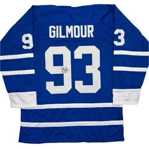 Autographed/Signed Doug Gilmour Toronto Blue Hockey Jersey JSA COA - Picture 1 of 4
