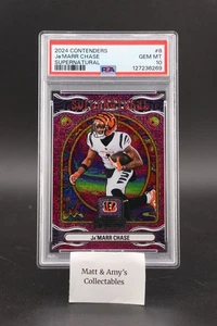 2024 PANINI CONTENDERS JA'MARR CHASE SOBRENATURAL SP #8 CINCINNATI BENGALS Pop 3 - Imagen 1 de 2