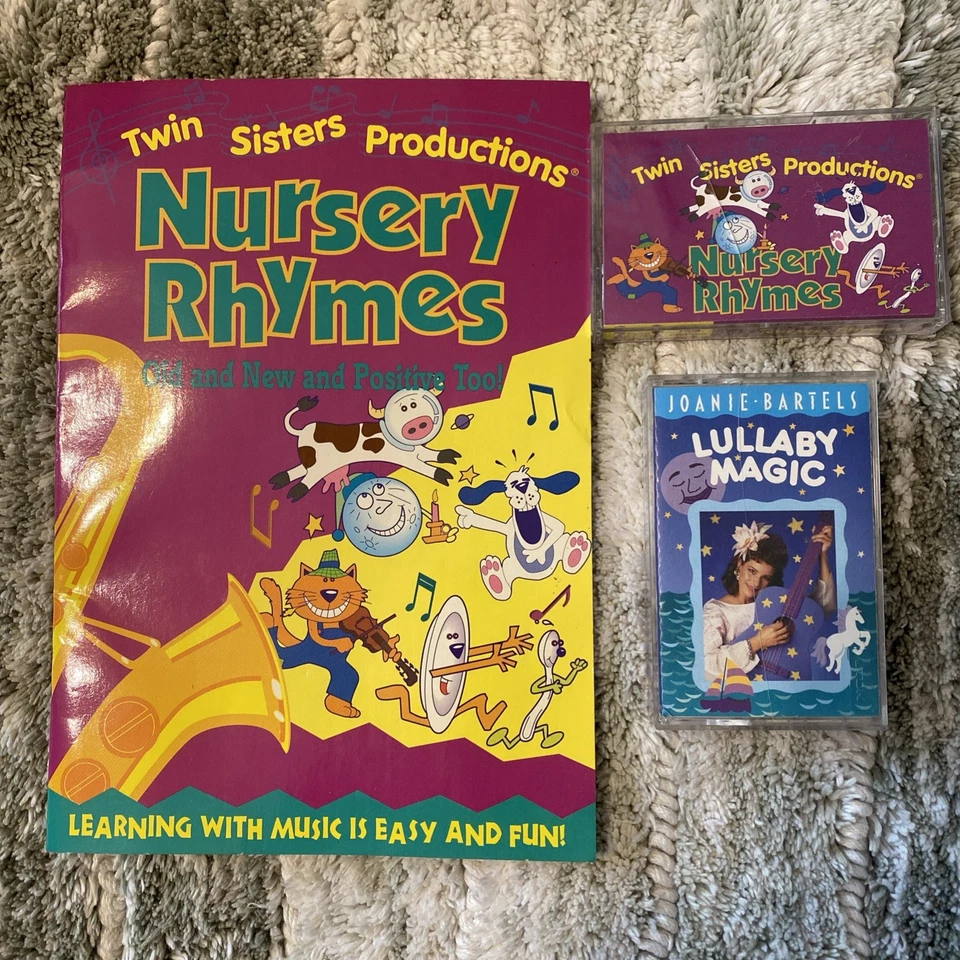 1995 Twin Sisters Productions Cassette Books Farm Animals Nursery Rhymes — 第 1/4 张图片