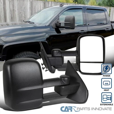 Fits 14-18 Chevy Silverado Sierra 1500 2500 3500 Power Heated Side Tow Mirrors - Image 1 of 4