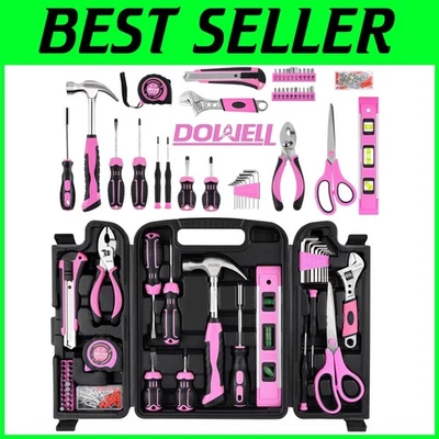 Stylish Pink Tool Kit for Wives & Moms - 123 Pieces - Image 1 of 4