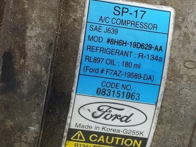 Lincoln MKZ 2007-2012 aire acondicionado aire acondicionado compresor de aire acondicionado OEM Y1CTI Foto 1 de 4