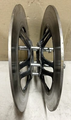 '81 CB650 CUSTOM FRONT BRAKE ROTORS DISCS LEFT RIGHT SET BOLTS 1981 HONDA - GOOD Foto 1 de 4