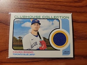 2022 Topps Heritage Cavan Biggio Clubhouse Collection Game Used Mem Blue Jays  - Picture 1 of 2