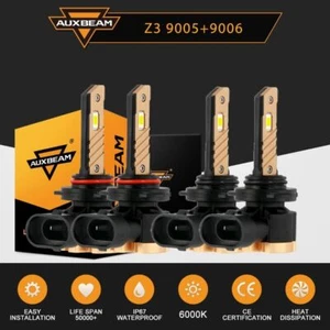 AUXBEAM LED Headlight Bulbs Conversion Kit 9005 9006 High Low Beam 88W 16000LM - Bild 1 von 12