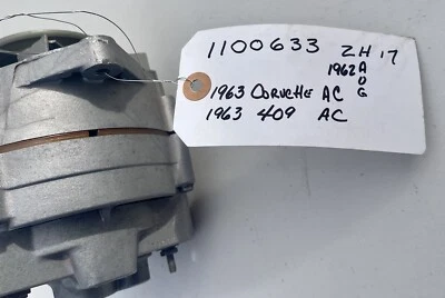 1963 C2 Corvette Delco Alternator 52 AMP GM 1100633 Dated (8/17/62) Restored - Image 1 of 4