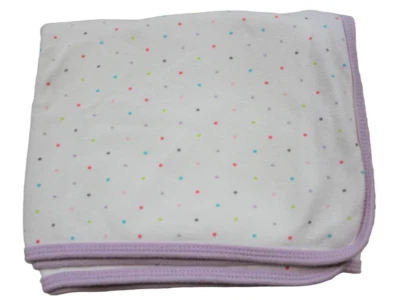 Manta Carter's Bebé Blanca Púrpura Algodón Lunares Infantil Niñas Ligera Foto 1 de 4