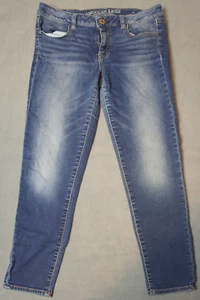 american eagle jeans womens super stretch jegging crop size 8 - Picture 1 of 6