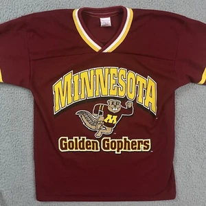 Vintage Minnesota Golden Gophers Jersey Maroon 90s Kids Youth L - Picture 1 of 7
