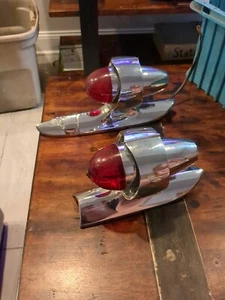 1956 CHRYSLER IMPERIAL TAIL LIGHTS LH RH MOPAR GUN SIGHT Driver Passenger 56 - Picture 1 of 15