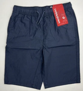 Boys Size S (7/8) UNIONBAY Elastic Waist Cotton Shorts With Drawstring Blue - Picture 1 of 3