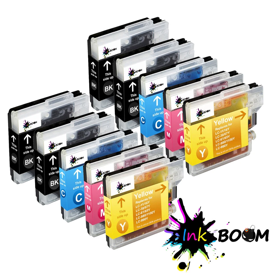 10 Ink fits Brother LC61 LC-61 MFC-495CW MFC-290C MFC-295CN MFC-J415W MFC-J410w - Image 1 of 1