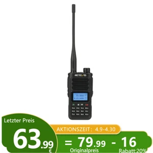 Retevis RA89 Amateurfunkgerä Dualband 2500mAh IP68 wasserdicht 10W Handfunkgerät - Afbeelding 1 van 13