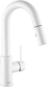 AguaStella® WHITE Kitchen + Bar Faucet Multi-functional Pull Down Sprayer - Picture 1 of 6