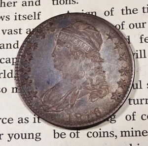 1818 CAPPED BUST HALF DOLLAR ORIGINAL SKIN GREAT FOR TYPE SET - Bild 1 von 4