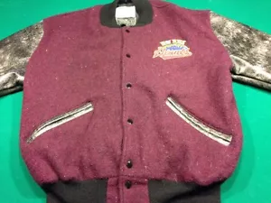 Chaqueta universitaria de los New York Giants Delong para hombre mediana años 90 angustiados - Imagen 1 de 12