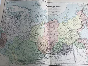 More details for 1891: map of russia in asia siberia the caucasus &amp; central asia original print