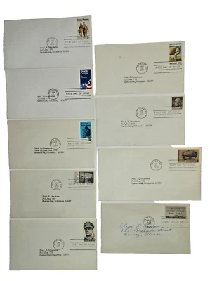 First Day Covers United States Stamps (Set of 9) 1945-1972 - Image 1 of 4