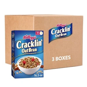 Kellogg's Cracklin' Oat Bran Breakfast Cereal Fiber Cereal Family Cereal Orig... - Picture 1 of 9