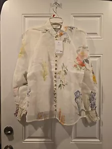 Zimmermann Natura Blouse White US Size 8 AU Size 2 - Picture 1 of 5