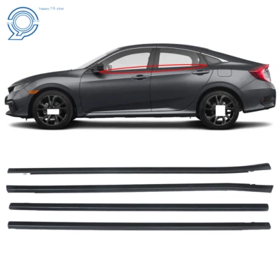 Rubber Window Weatherstrip Molding Trim Outer For Honda Civic Sedan 2016 - 2019 Foto 1 de 4
