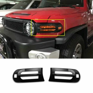 For Toyota FJ Cruiser 2007-2014 Matte Black Front Fog Light Lamp Cover Trim 2PCS - Picture 1 of 5