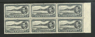 M1720 Ascension 1940 SG42a - 3d black & grey in a right marginal block of 6 - Изображение 1 из 2
