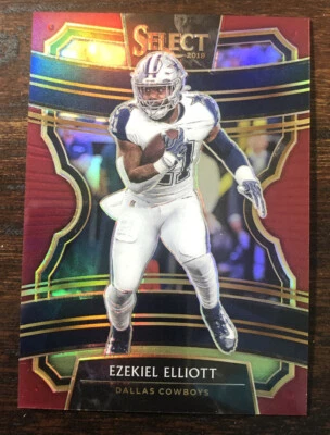 2019 Panini Select Ezekiel Elliott Concourse Level Red Prizm #144/149 - Image 1 of 2