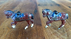 Lead Toy Soldiers Horses lot of 2 - Picture 1 of 5
