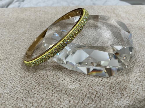 OFF WHITE Bracciale J Crew con cerniera e cristalli incastonati in smalto bianco sporco