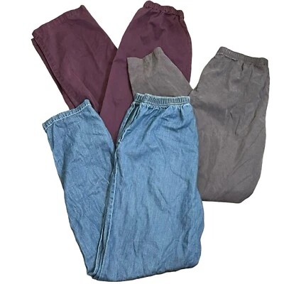 Lote de Pantalones Orvis Mujer Pierna Recta Bolsillo Informal Gris Púrpura Denim Med. Foto 1 de 4