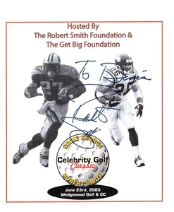 Robert Smith Running Back Hand Signed Autograph Celebrity Golf Program - Picture 1 of 1