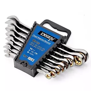 Ratcheting Wrench Set SAE Upgraded Open&Box End 90 Teeth 5/16" 3/8" 7/16" 1/2... - Picture 1 of 6
