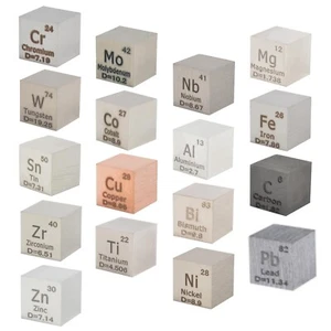 17 Pieces Element Cube Set 10 Mm Density Cubes Metal Periodic Table Metal Cubes - Picture 1 of 6
