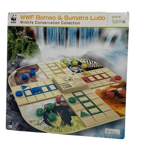 World Wildlife Fund WWF Borneo Sumatra Wooden Ludo Family Board Game 2009 NEW - Picture 1 of 11