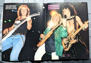 AEROSMITH / BRAD & TOM WITH JOE PERRY / 1980'S MAGAZINE CENTERFOLD PINUP POSTER - Picture 1 of 1